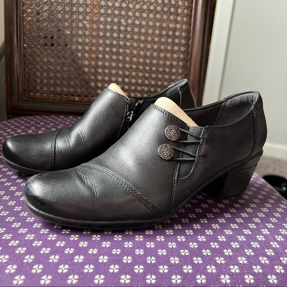 Clark Black Emslie Warren Booties Wide Width